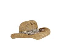 UNISEX PAPERSTRAW WESTERN HAT WITH 3.5 INCH BRIM