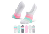 WOMENS MESH BLOCKED LINER SOCKS 5 PAIRS