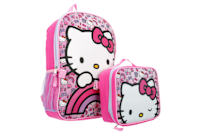 GIRLS HELLO KITTY BACKPACK SET WITH LUNCHBOX