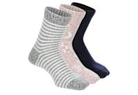 WOMENS EUCALYPTUS SCENTED CREW SOCKS 3 PAIRS