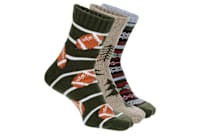 MENS HOLIDAY TREE CREW SOCKS 3 PAIRS