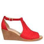 WOMENS KEDZIE WEDGE SANDAL - RED