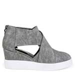 WOMENS SEENA WEDGE SNEAKER - GREY