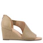 WOMENS ARETHA WIDE WEDGE SANDAL - BEIGE