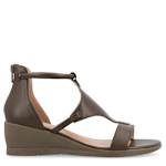 WOMENS TRAYLE WIDE WEDGE SANDAL - OLIVE