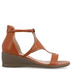 WOMENS TRAYLE WIDE WEDGE SANDAL - TAN