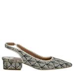 WOMENS MANGO FLAT - NAVY