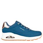 SKECHERS WOMENS UNO SNEAKER - SILVER