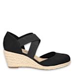 WOMENS PARI ESPADRILLE WEDGE SANDAL - BLACK