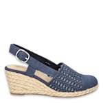WOMENS TAFFY ESPRADRILLE WEDGE SANDAL - NAVY