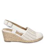 WOMENS TAFFY ESPRADRILLE WEDGE SANDAL - WHITE