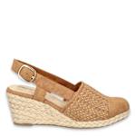 WOMENS TAFFY ESPADRILLE WEDGE SANDAL - TAN