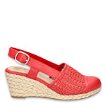 WOMENS TAFFY ESPRADRILLE WEDGE SANDAL - RED