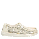 WOMENS WENDY SEQUIN SLIP ON SNEAKER - GOLD