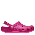 WOMENS CLASSIC GLITTER CLOG - BLACK