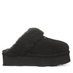 WOMENS RETRO LOKI PLATFORM SLIPPER - BLACK