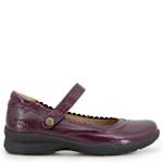 WOMENS TESS MARY JANE FLAT - BURGUNDY