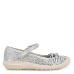 WOMENS RAMY MARY JANE FLAT - SILVER