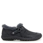 WOMENS HEATHER FUR SLIP ON SNEAKER - BLACK