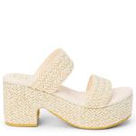 WOMENS OCEAN AVE PLATFORM SANDAL - OFF WHITE