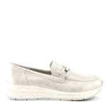 WOMENS DEMONTE MOCCASIN PLATFORM LOAFER - GOLD