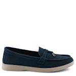 WOMENS ISMENE MOCCASIN LOAFER - NAVY