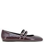 WOMENS HARISA FLAT - DARK RED