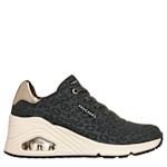 WOMENS UNO WEDGE SAFARI DAZE SNEAKER - BLACK