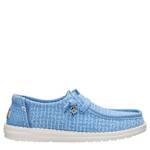 WOMENS WENDY FRAYED CANVAS SLIP ON SNEAKER - BLUE