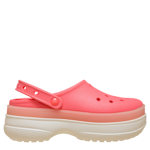WOMENS STACKED CLOG - BRIGHT PINK