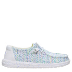 WOMENS WENDY STRETCH SPECKLE SLIP ON SNEAKER - WHITE