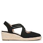 WOMENS PATIENCE ESPADRILLE SANDAL - BLACK