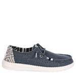WOMENS WENDY TEXTURED KNIT SLIP ON SNEAKER - NAVY