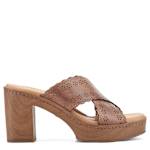 WOMENS ALAZIA PLATFORM SANDAL - BROWN