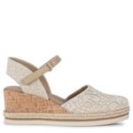 WOMENS ALYCIA WEDGE SANDAL - OFF WHITE