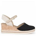 WOMENS ALYCIA WEDGE SANDAL - BLACK