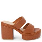 WOMENS GRAHAM PLATFORM SANDAL - COGNAC