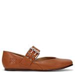 WOMENS ELVIE FLAT - DARK TAN