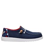 WOMENS WENDY AMERICANA STARS SLIP ON SNEAKER - NAVY