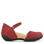 WOMENS MARGO FLAT - DARK RED