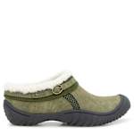 WOMENS GINGER FUR CLOG - OLIVE