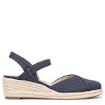WOMENS PILAR ESPADRILLE WEDGE SANDAL - NAVY