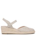 WOMENS PILAR ESPADRILLE WEDGE SANDAL - PLATINUM