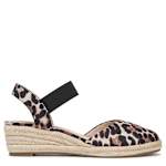 WOMENS KIMMIE ESPADRILLE WEDGE SANDAL - LEOPARD