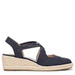 WOMENS PATIENCE ESPADRILLE WEDGE SANDAL - NAVY