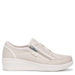 WOMENS LOUNGE ZIP SNEAKER - NATURAL