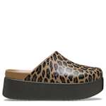 WOMENS DYLAN PLATFORM CLOG - LEOPARD