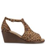 WOMENS KEDZIE WEDGE SANDAL - LEOPARD