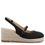 WOMENS ASMYNA ESPADRILLE WEDGE SANDAL - BLACK
