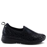 WOMENS ANISA-CROCO SLIP ON SNEAKER - BLACK